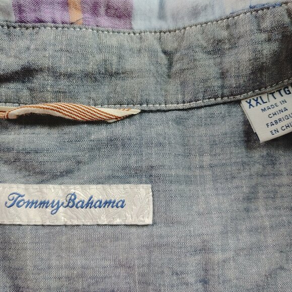 Tommy Bahama Mens Short Sleeve Double Flora Camp Shirt New Without Tags (XXL) - Picture 3 of 5